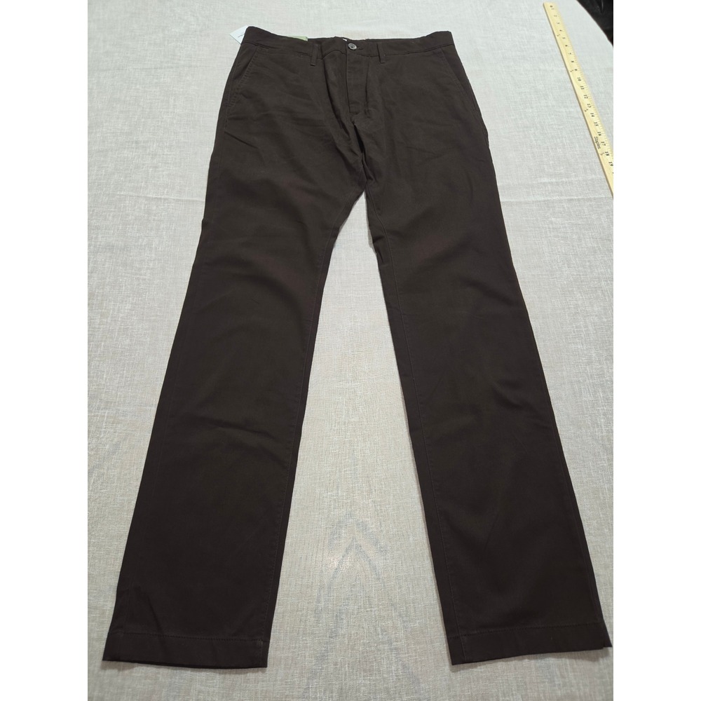 Goodfellow & Co Hennepin Chino Pants Dark‎ Brown Slim Fit 34x34 Mens Casual Work